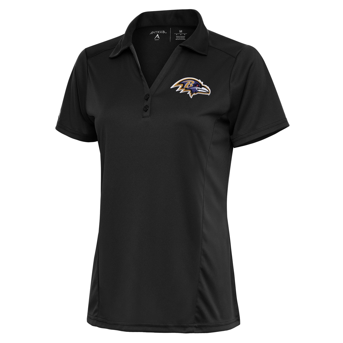 Women's Antigua Charcoal Baltimore Ravens Team Logo Tribute Polo