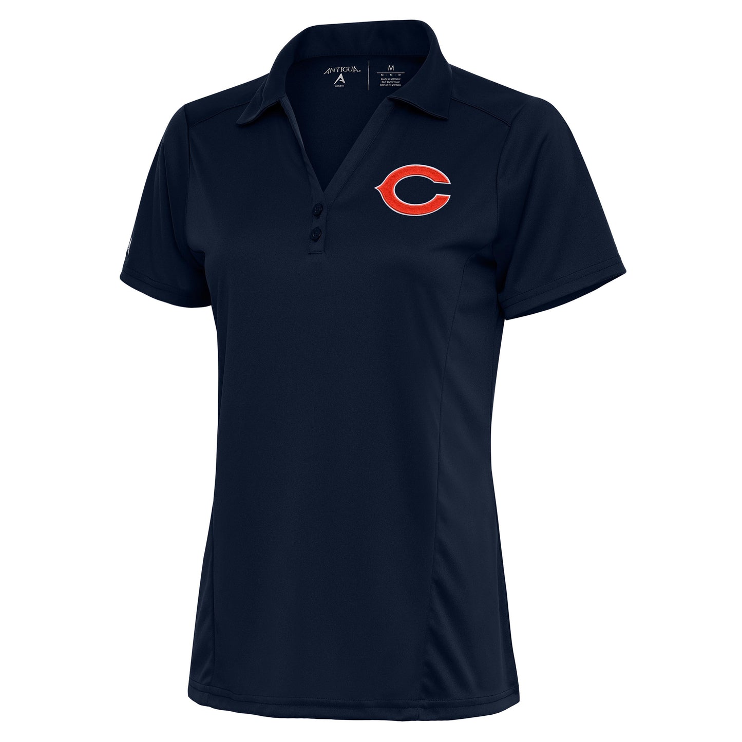 Women's Antigua Navy Chicago Bears Team Logo Tribute Polo