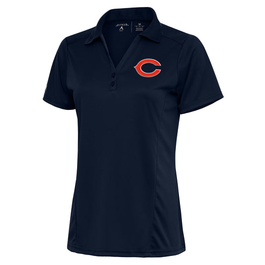 Women's Antigua Navy Chicago Bears Team Logo Tribute Polo
