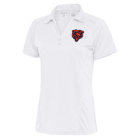 Women's Antigua White Chicago Bears Team Logo Tribute Polo