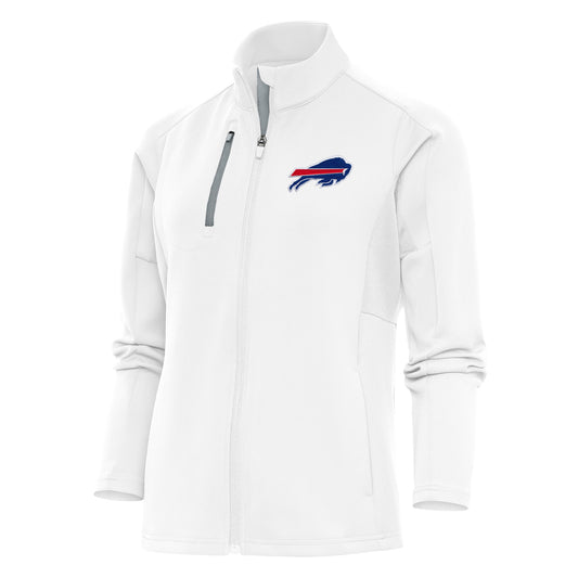 Women's Antigua White Buffalo Bills Team Logo Generation Full-Zip Jacket