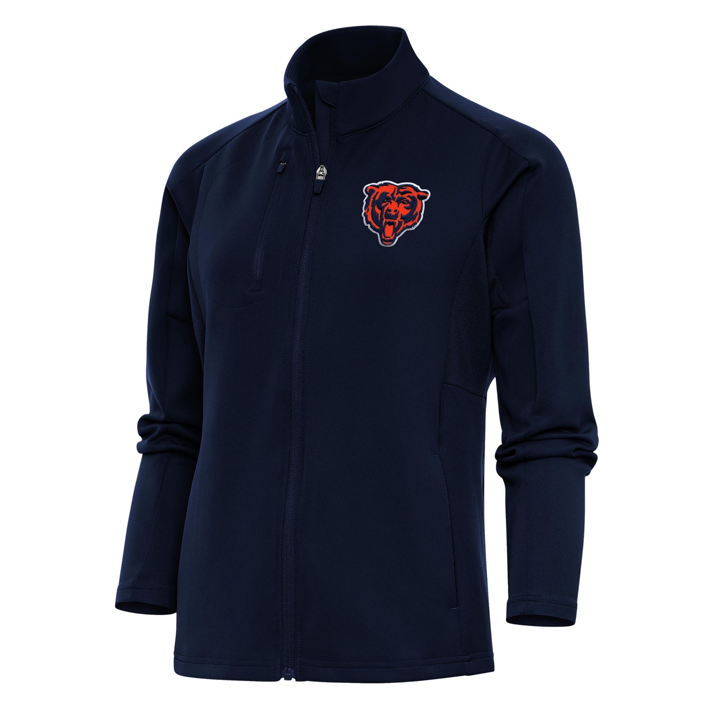 Women's Antigua Navy Chicago Bears Team Logo Generation Full-Zip Jacket