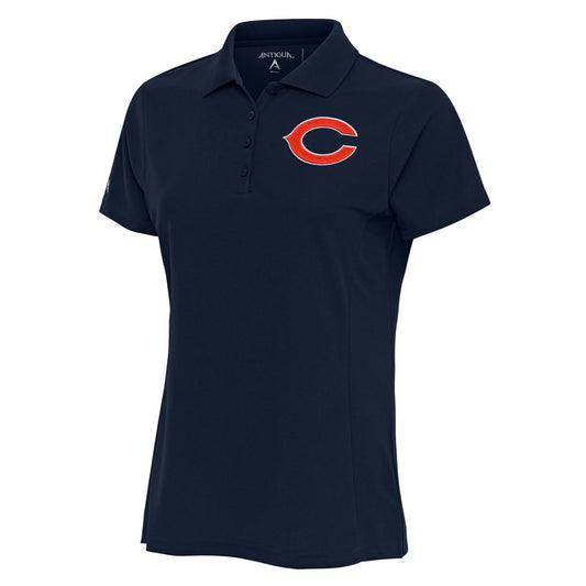 Women's Antigua Navy Chicago Bears Team Logo Legacy Pique Polo