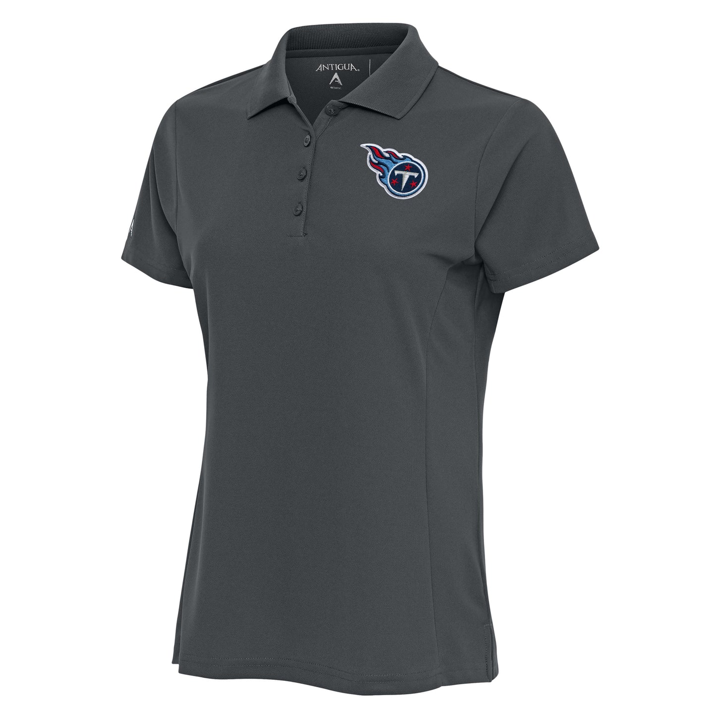 Women's Antigua Charcoal Tennessee Titans Team Logo Legacy Pique Polo