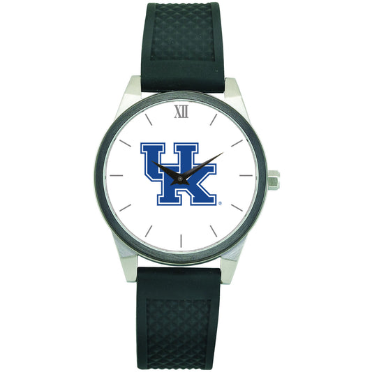 Women's Silver Kentucky Wildcats Silicone Strap Wristwatch