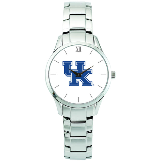 Women's Silver Kentucky Wildcats Stainless Steel Bracelet Wristwatch