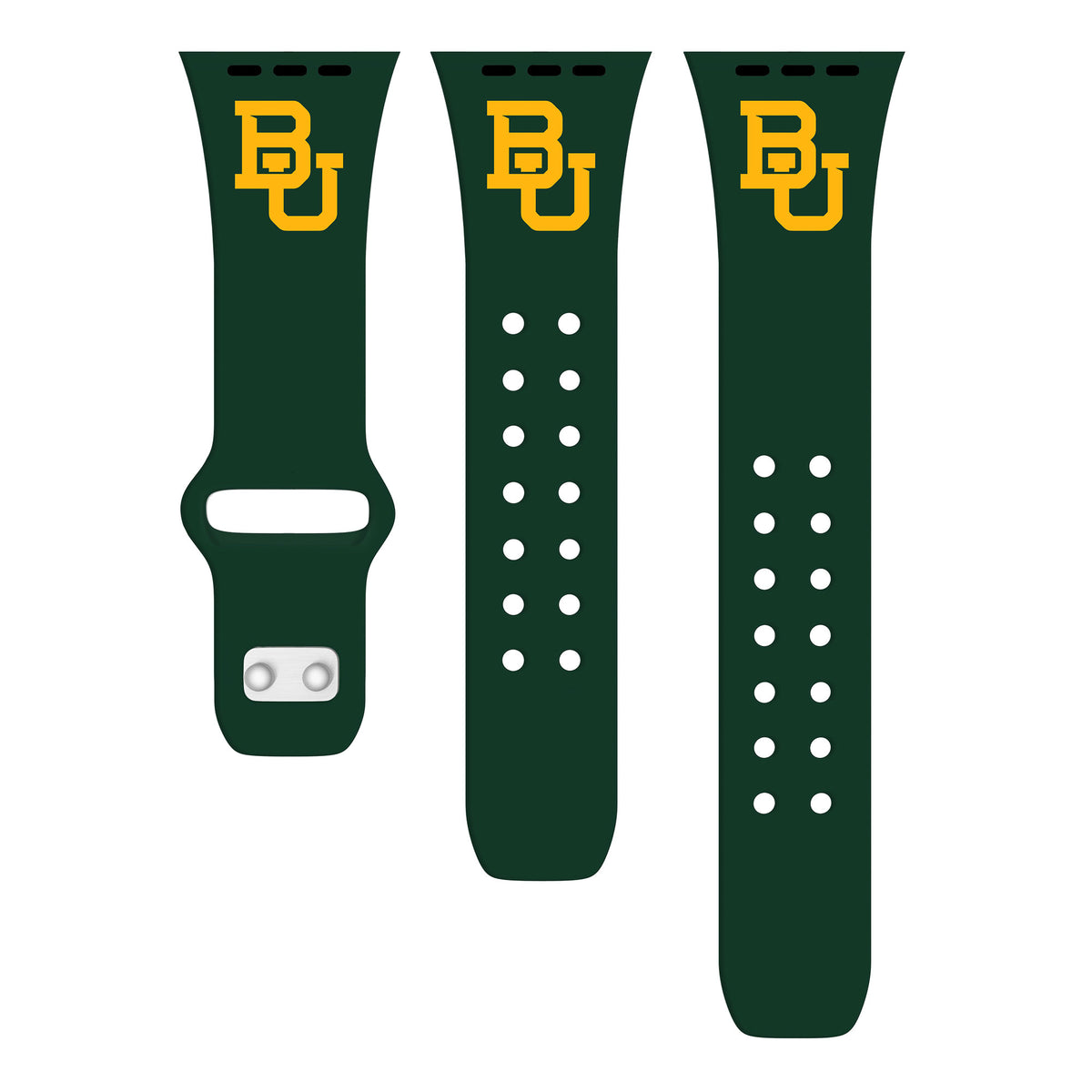 Green Baylor Bears Logo Silicone Apple Watch Band