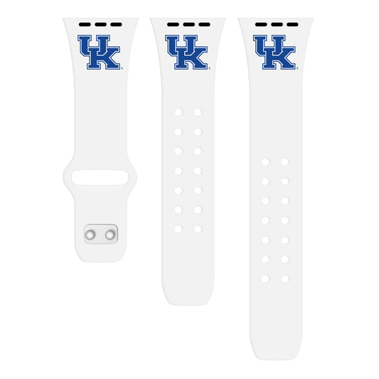 White Kentucky Wildcats Logo Silicone Apple Watch Band