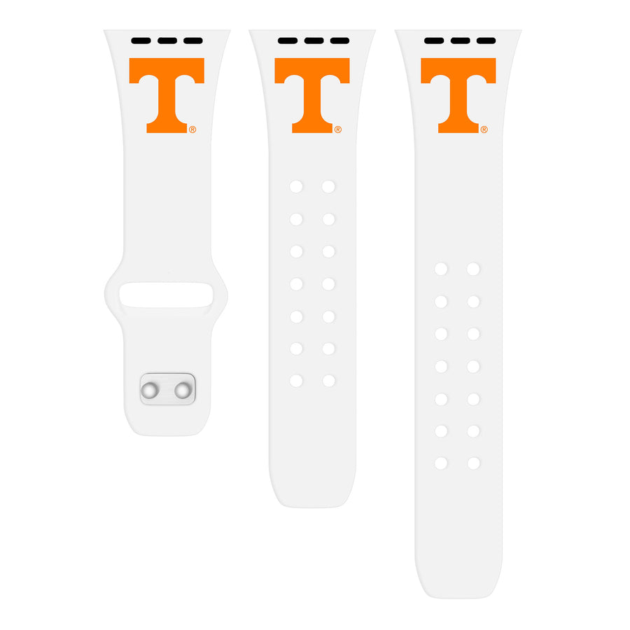 White Tennessee Volunteers Logo Silicone Apple Watch Band