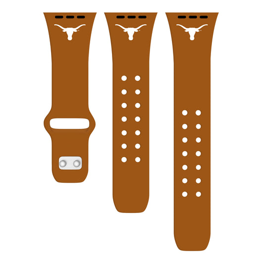 Texas Orange Texas Longhorns Logo Silicone Apple Watch Band