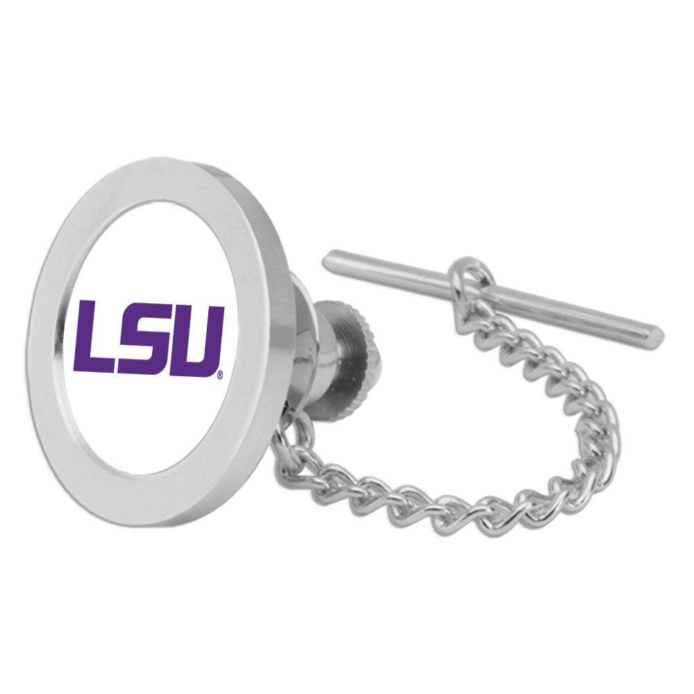Silver LSU Tigers Team Logo Tie Tack/Lapel Pin