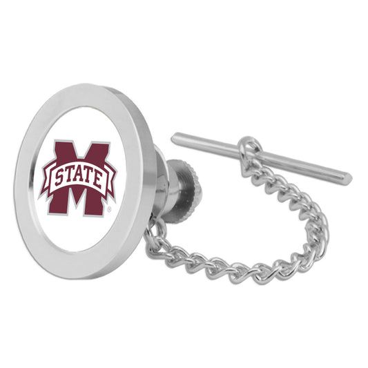 Silver Mississippi State Bulldogs Team Logo Tie Tack/Lapel Pin