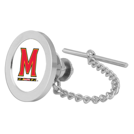 Silver Maryland Terrapins Team Logo Tie Tack/Lapel Pin