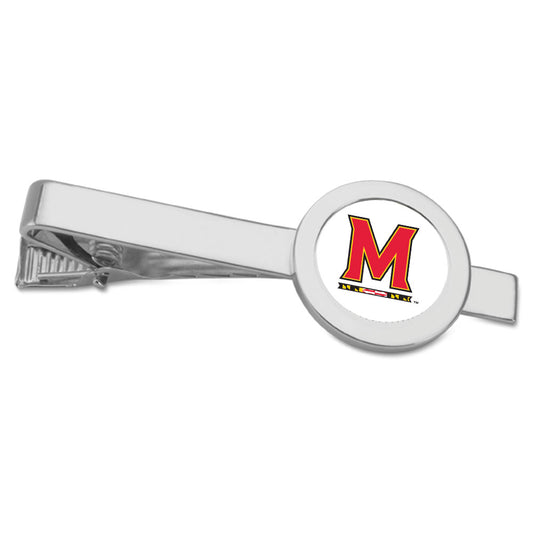 Silver Maryland Terrapins Team Logo Tie Bar