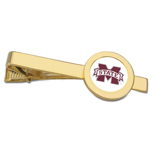 Gold Mississippi State Bulldogs Team Logo Tie Bar