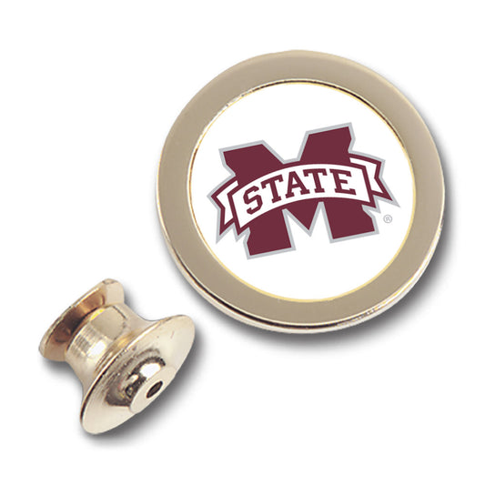 Gold Mississippi State Bulldogs Team Logo Lapel Pin