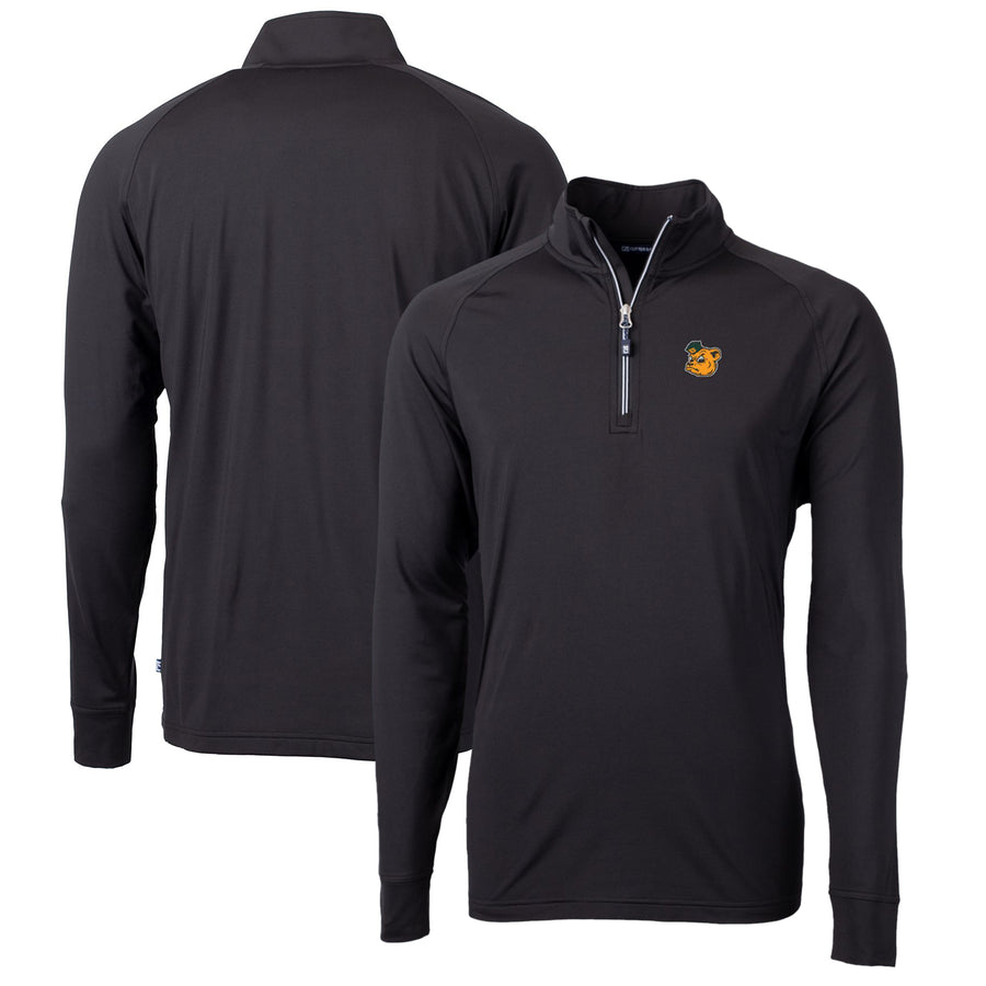 Men's Cutter & Buck Black Baylor Bears Adapt Eco Knit Stretch Recycled Big & Tall Quarter-Zip Pullover Top