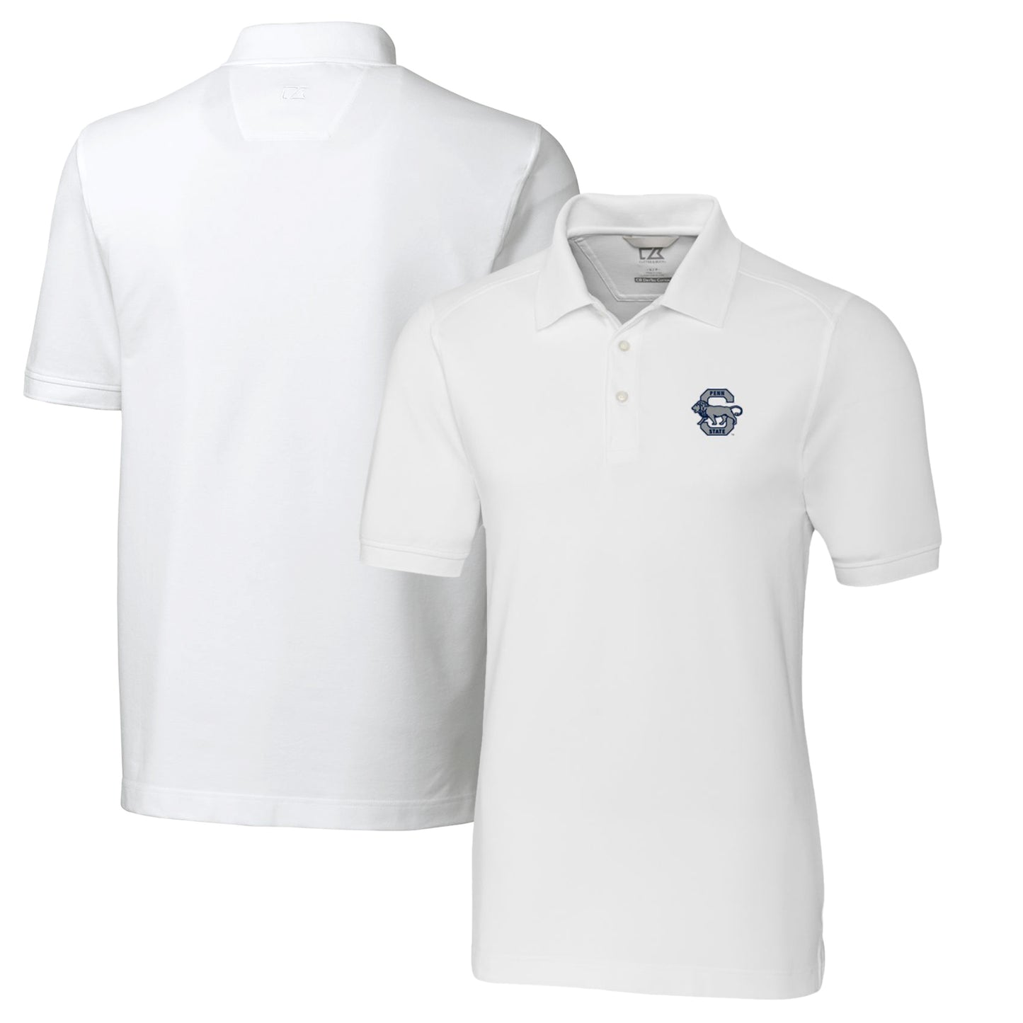 Men's Cutter & Buck White Penn State Nittany Lions Vault Advantage Tri-Blend Pique Big & Tall Polo