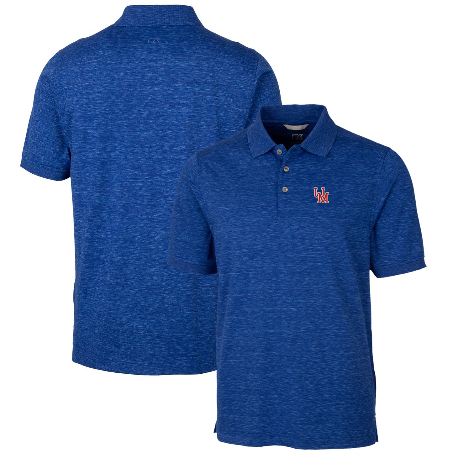 Men's Cutter & Buck Royal Ole Miss Rebels Vault Advantage Tri-Blend Space Dye Big & Tall Polo