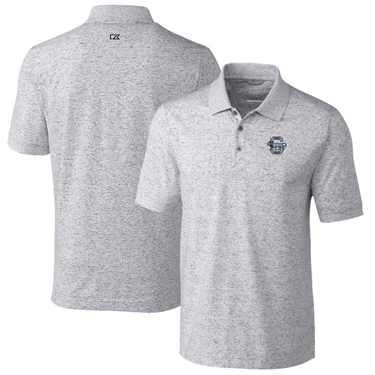 Men's Cutter & Buck Steel Penn State Nittany Lions Vault Advantage Tri-Blend Space Dye Big & Tall Polo