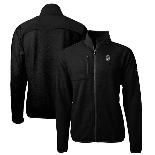 Men's Cutter & Buck Black Michigan State Spartans Logo Big & Tall Cascade Eco Sherpa Fleece Full-Zip Jacket