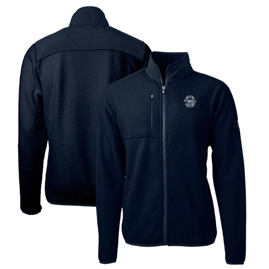 Men's Cutter & Buck Navy Penn State Nittany Lions Logo Big & Tall Cascade Eco Sherpa Fleece Full-Zip Jacket