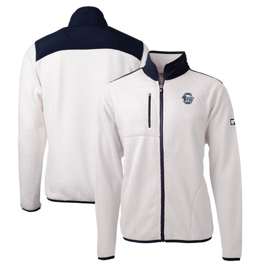 Men's Cutter & Buck White Penn State Nittany Lions Big & Tall Cascade Eco Sherpa Fleece Full-Zip Jacket