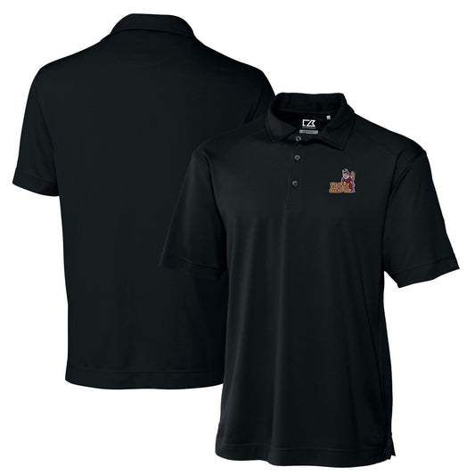 Men's Cutter & Buck Black Arizona State Sun Devils Big & Tall DryTec Genre Textured Solid Polo