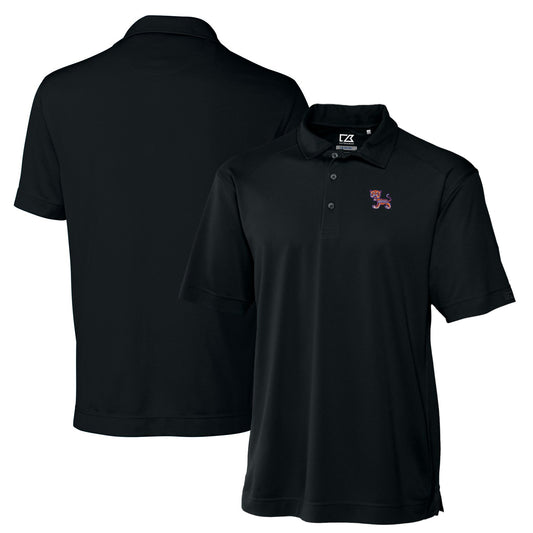 Men's Cutter & Buck Black Clemson Tigers Big & Tall DryTec Genre Textured Solid Polo