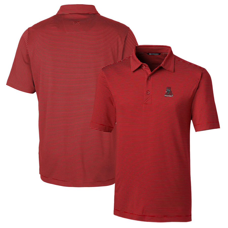 Men's Cutter & Buck Crimson Alabama Crimson Tide Big & Tall Forge Pencil Stripe Stretch Polo