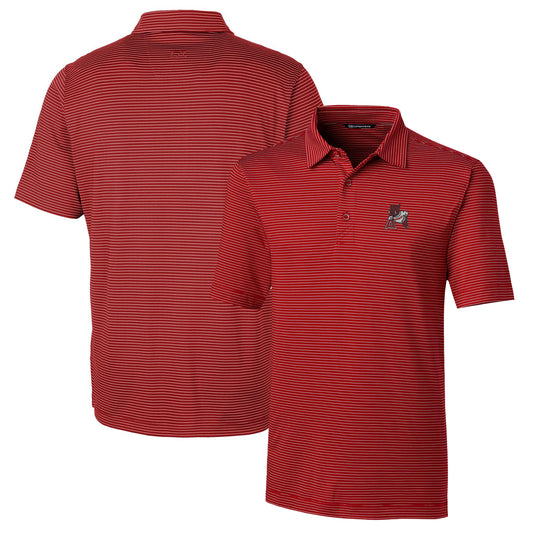 Men's Cutter & Buck Cardinal Arkansas Razorbacks Big & Tall Forge Pencil Stripe Stretch Polo