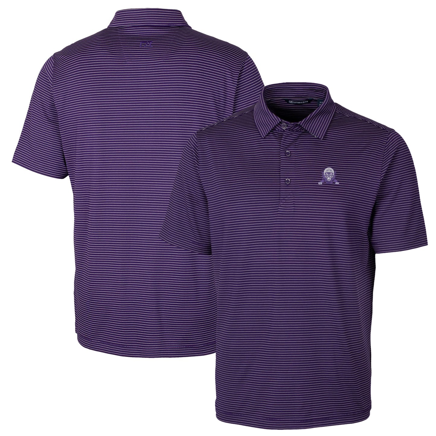 Men's Cutter & Buck Purple Northwestern Wildcats Big & Tall Forge Pencil Stripe Stretch Polo