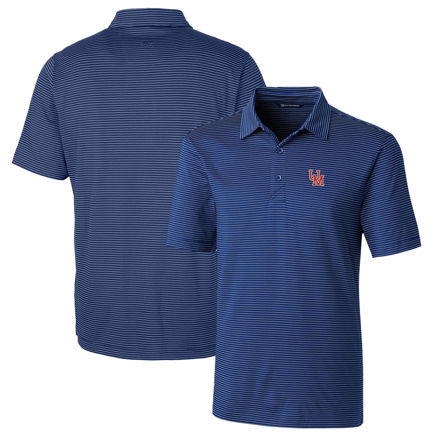 Men's Cutter & Buck Royal Ole Miss Rebels Big & Tall Forge Pencil Stripe Stretch Polo