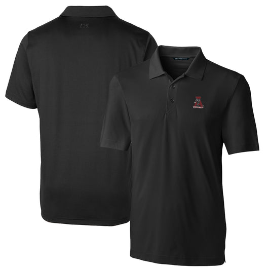 Men's Cutter & Buck Black Alabama Crimson Tide Logo Big & Tall Forge Stretch Polo