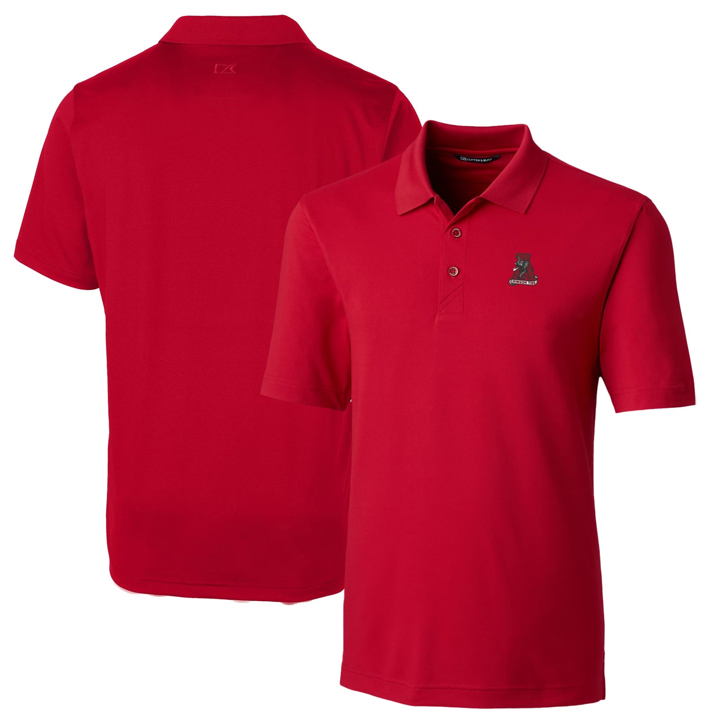 Men's Cutter & Buck Crimson Alabama Crimson Tide Logo Big & Tall Forge Stretch Polo