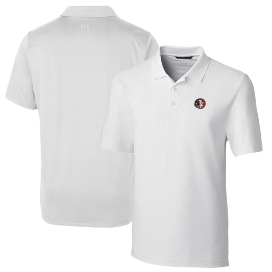 Men's Cutter & Buck White Florida State Seminoles Logo Big & Tall Forge Stretch Polo