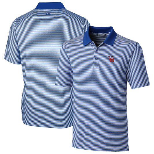Men's Cutter & Buck Royal Ole Miss Rebels Big & Tall Forge Tonal Stripe Stretch Polo