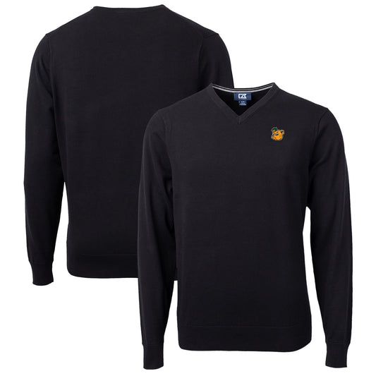 Men's Cutter & Buck Black Baylor Bears Lakemont Tri-Blend Big & Tall V-Neck Pullover Sweater