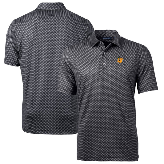 Men's Cutter & Buck Black Baylor Bears Team Logo Big & Tall Pike Banner Print Polo