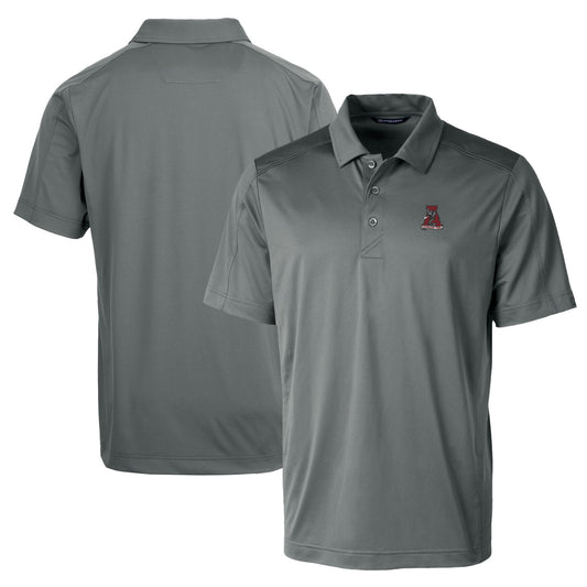 Men's Cutter & Buck Steel Alabama Crimson Tide Team Logo Big & Tall Prospect Textured Stretch Polo