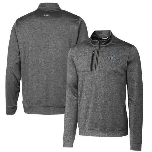 Men's Cutter & Buck Steel Penn State Nittany Lions Vault Big & Tall Stealth Quarter-Zip Pullover Top