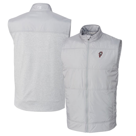 Men's Cutter & Buck Gray Ohio State Buckeyes Vault Big & Tall Stealth Hybrid Windbreaker Full-Zip Vest