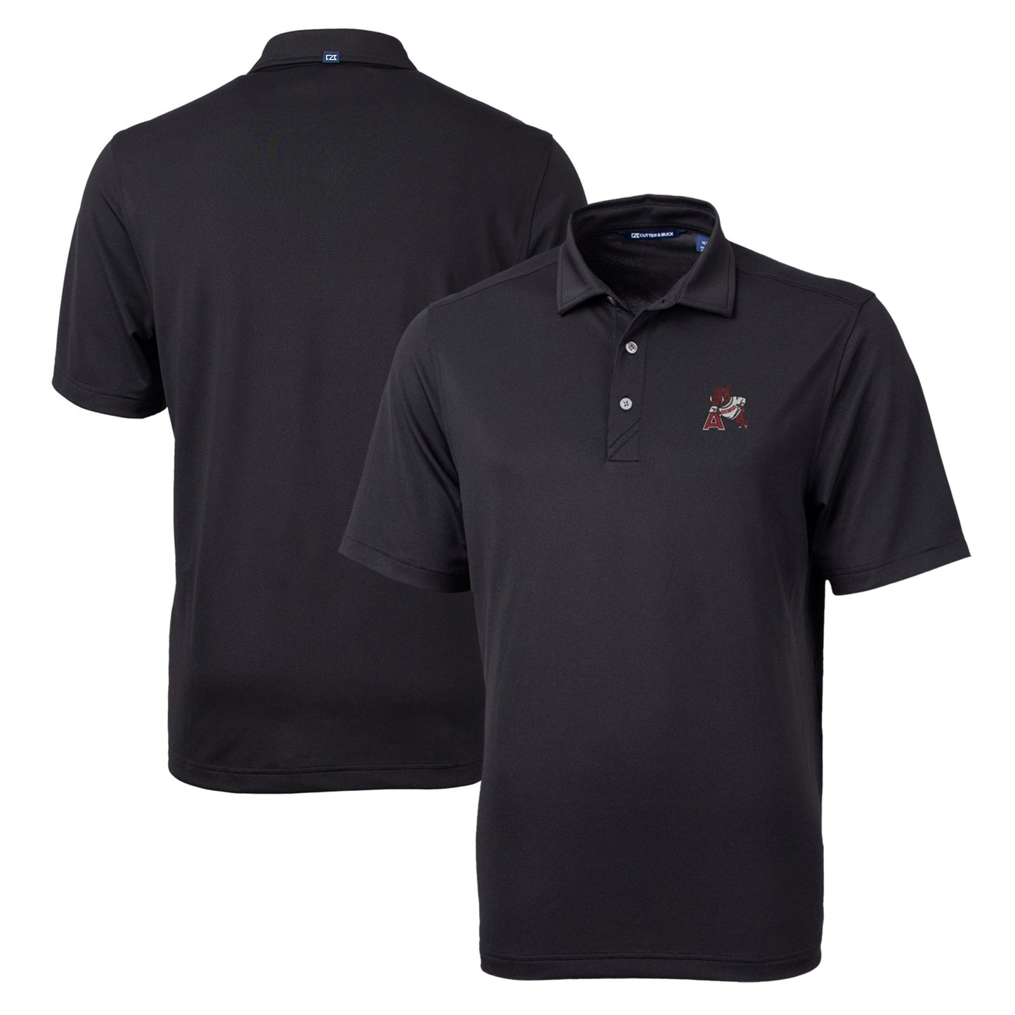 Men's Cutter & Buck Black Arkansas Razorbacks Team Big & Tall Virtue Eco Pique Recycled Polo