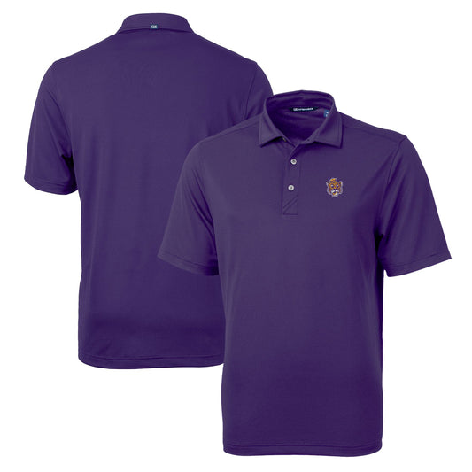 Men's Cutter & Buck Purple LSU Tigers Team Big & Tall Virtue Eco Pique Recycled Polo