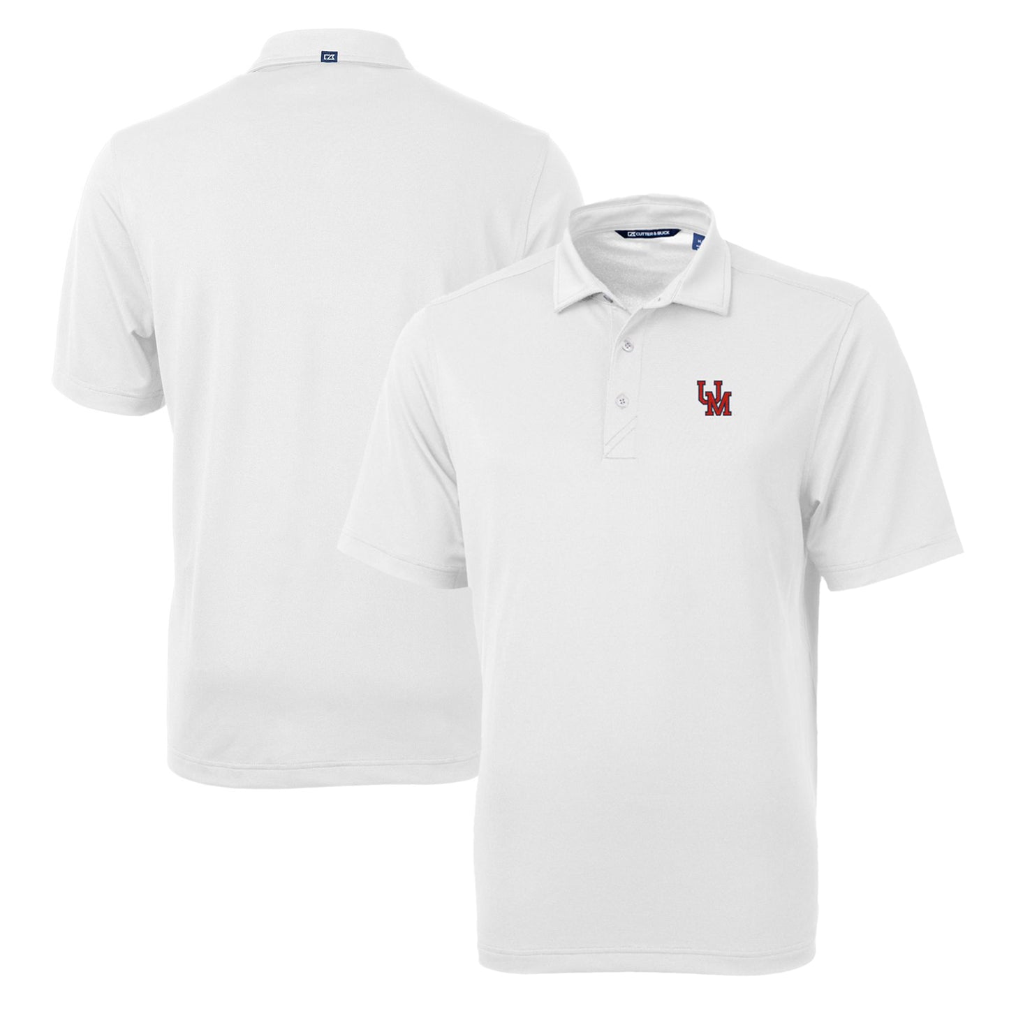 Men's Cutter & Buck White Ole Miss Rebels Team Big & Tall Virtue Eco Pique Recycled Polo