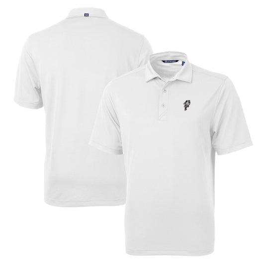 Men's Cutter & Buck White Ohio State Buckeyes Team Big & Tall Virtue Eco Pique Recycled Polo