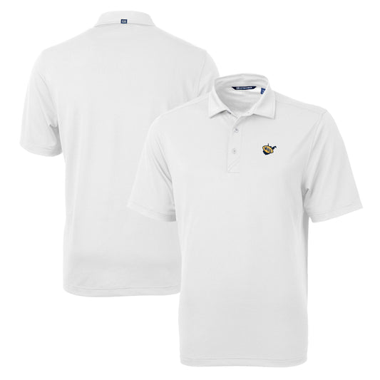 Men's Cutter & Buck White West Virginia Mountaineers Team Big & Tall Virtue Eco Pique Recycled Polo