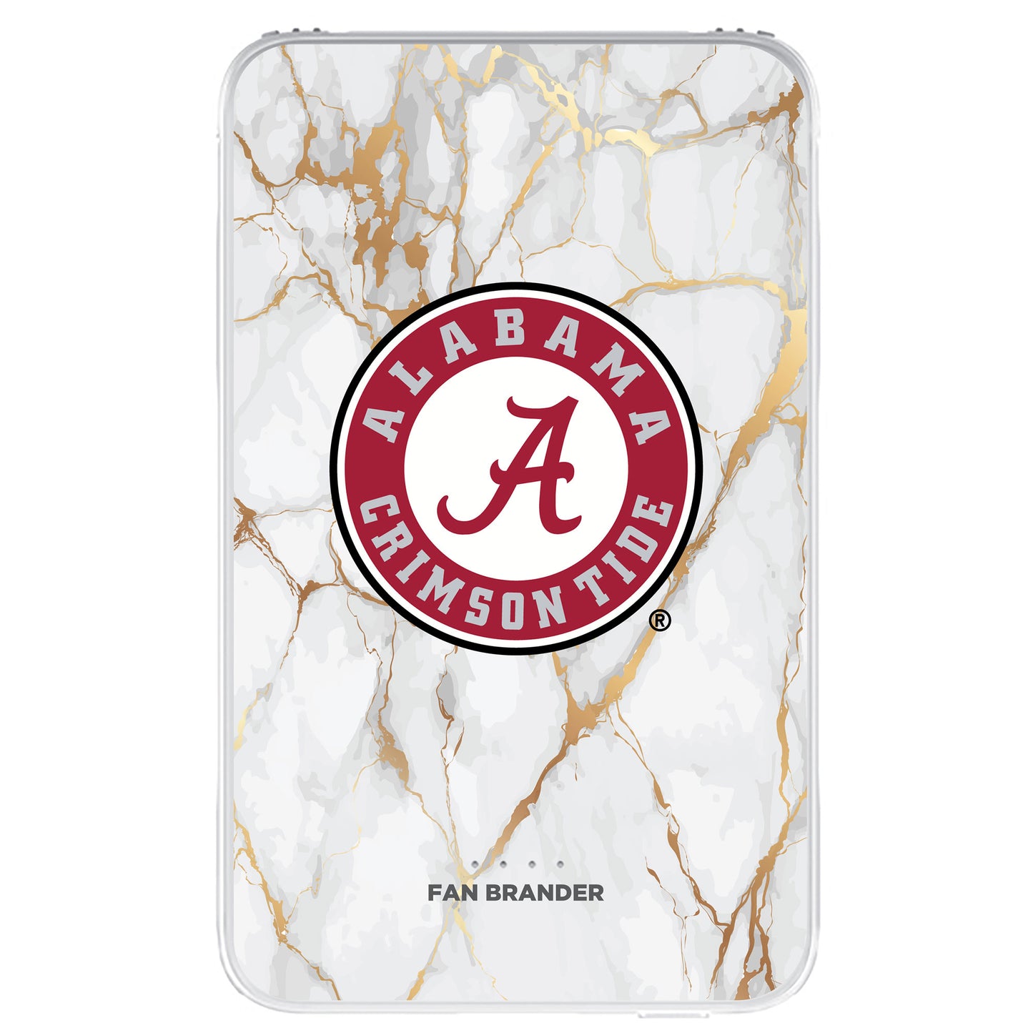 Alabama Crimson Tide White Marble Design 10000 mAh Portable Power Pack