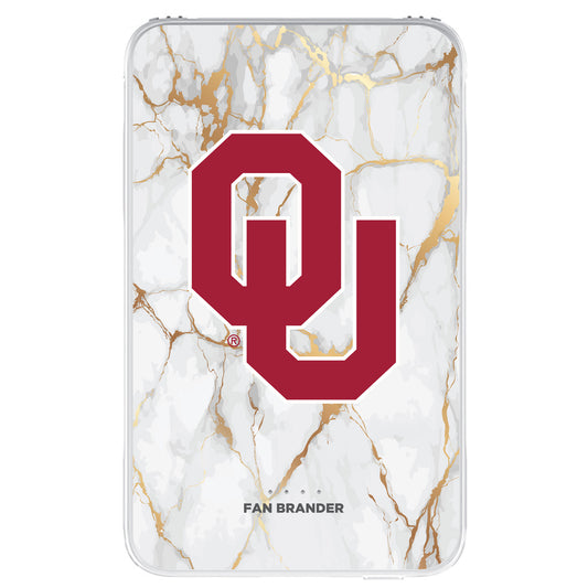 Oklahoma Sooners White Marble Design 10000 mAh Portable Power Pack