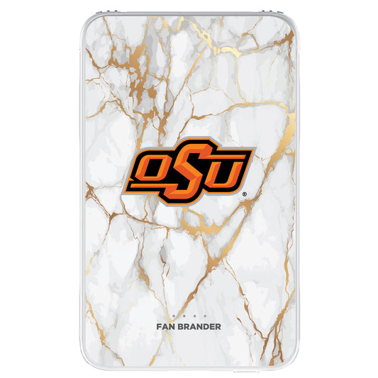 Oklahoma State Cowboys White Marble Design 10000 mAh Portable Power Pack